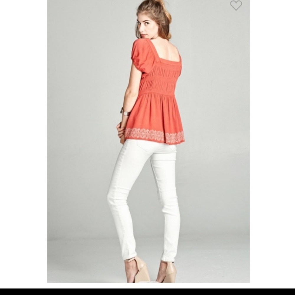 Boho Babydoll Blouse ODDY - Picture 5 of 9